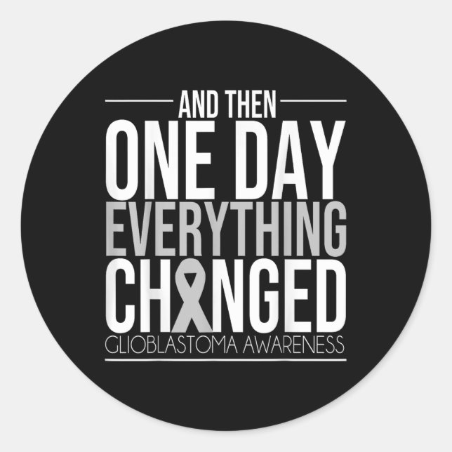Adesivo Redondo Glioblastoma Sensibilização Para Combater O Tumor  (Frente)