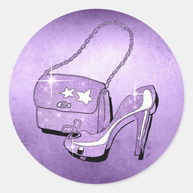 Adesivo Redondo Glitter and Shine Accessories Violet ID675 (Frente)