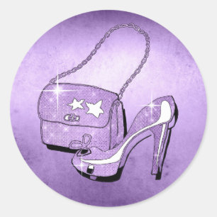 Adesivo Redondo Glitter and Shine Accessories Violet ID675