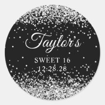 Glitter de Prata Preto 16