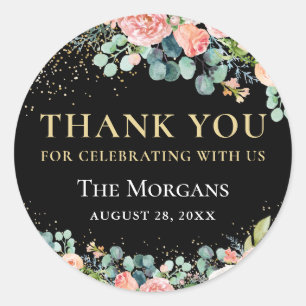 Adesivo Redondo Glitter Dourado Coral Floral Greenerescência Agrad