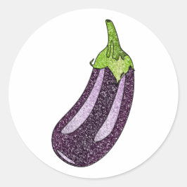 Adesivo Redondo Glitter EggPlant
