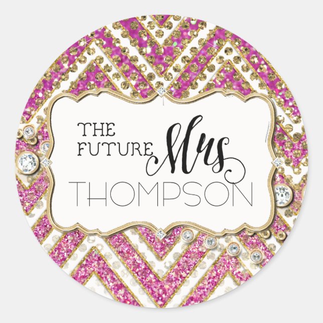 Adesivo Redondo Glitter Glitter Glitter Glitter com Grelha em chá  (Frente)