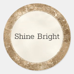 Adesivo Redondo Glitter Glitz Giraffe Impressão