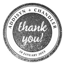 Glitter Moderno de Casamento de Quic com Glam Negr