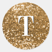 Glitter Monogramado Chunky Dourado