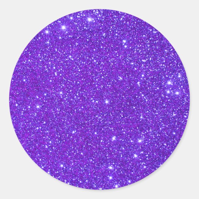 Adesivo Redondo Glitter Purple Sparkle Personalize O Seu Próprio D (Frente)