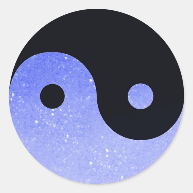 Adesivo Redondo Glitz Roxa Olhe Yin Yang Stickers (Frente)