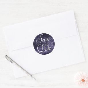 Adesivo Redondo Glitzy Foil Indigo Midnight Purple Salvar Data