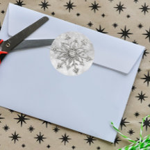 Glitzy Snowflake Stickers