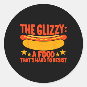 Adesivo Redondo Glizzy Gobbler Uma Comida Que É Duro De Resistir Q
