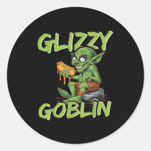 Adesivo Redondo Glizzy Goblin Engraçado Glizzy Gobbler Amante de C