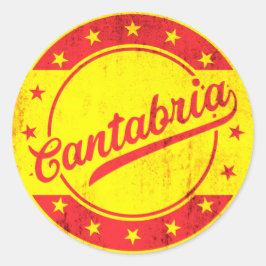 Adesivo Redondo Global Traveler - Cantabria, Espanha