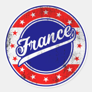 Adesivo Redondo Global Traveler - France Sticker