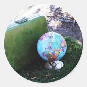 Adesivo Redondo Globe Trotter