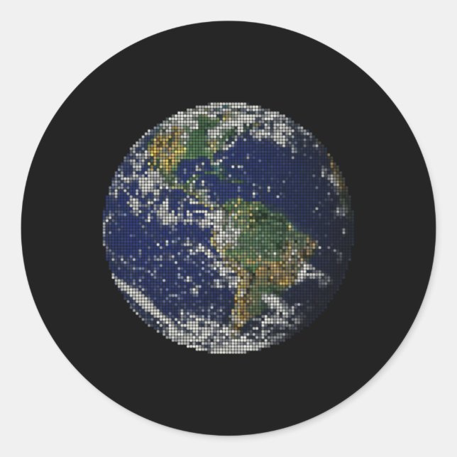 Adesivo Redondo globo em pontos (Frente)