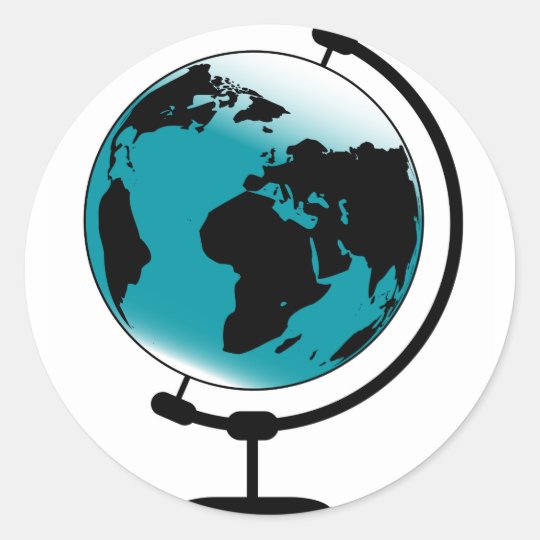 Adesivo Redondo Globo montado no giro de giro