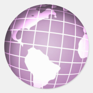 Adesivo Redondo Globo Roxo