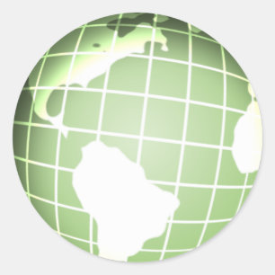 Adesivo Redondo Globo Verde