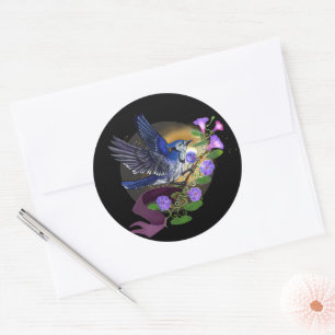 Adesivo Redondo Glória da Manhã BlueJay