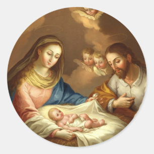 ADESIVO REDONDO GLORY TO THE HOLY FAMILY