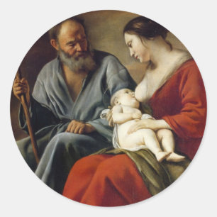 ADESIVO REDONDO GLORY TO THE HOLY FAMILY
