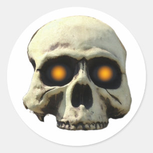 Adesivo Redondo Glow Skull