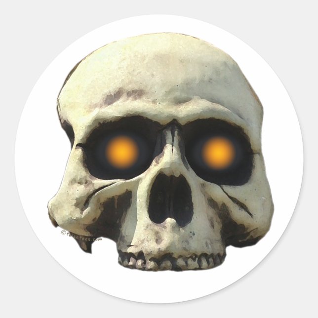 Adesivo Redondo Glow Skull (Frente)