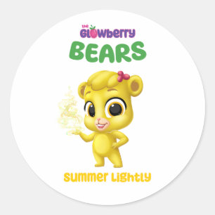 Adesivo Redondo Glowberry Bears Summer Lighker