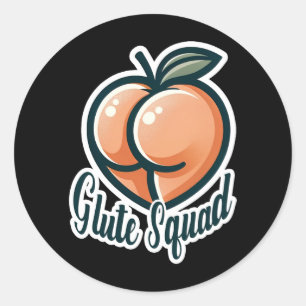 Adesivo Redondo Glute Squad Bunda de Pêssego Glúteos Academia Trei
