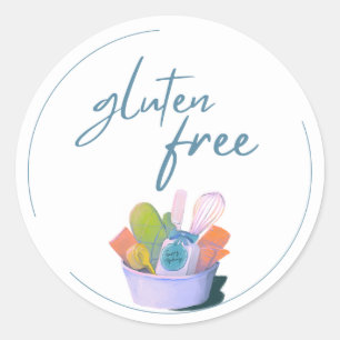 Adesivo Redondo Gluten Free Bakery Sticker