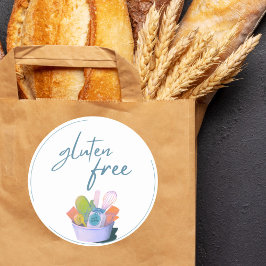 Adesivo Redondo Gluten Free Bakery Sticker