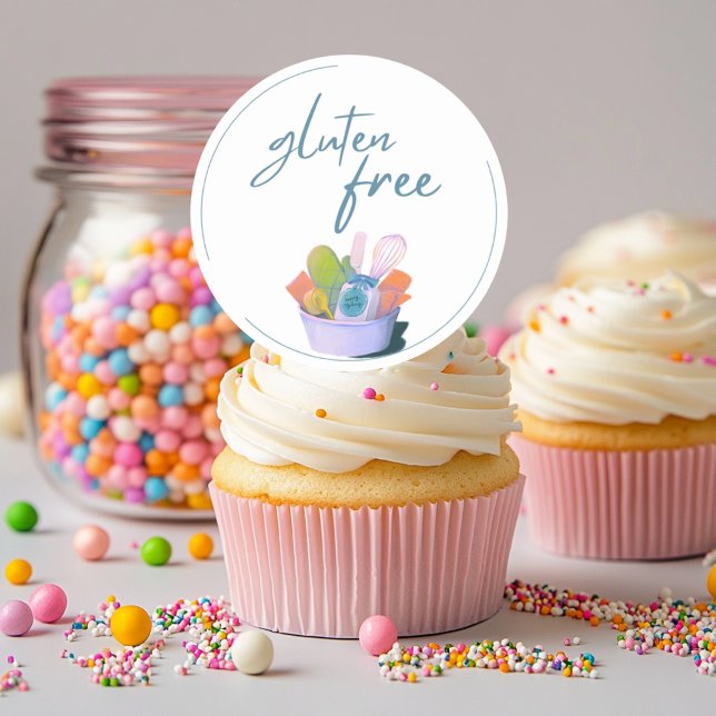 Adesivo Redondo Gluten Free Bakery Sticker (Criador carregado)