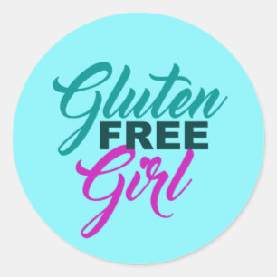 Adesivo Redondo Gluten Free Girl