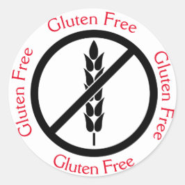 Adesivo Redondo Gluten Free Round Sticker