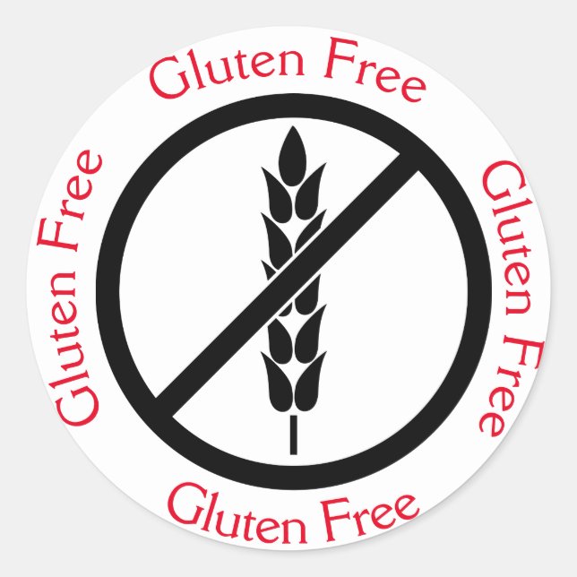 Adesivo Redondo Gluten Free Round Sticker (Frente)