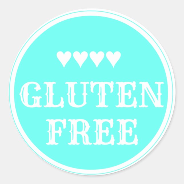 Adesivo Redondo Gluten Free sticker (Frente)