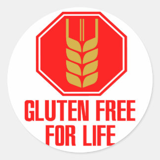 Adesivo Redondo Gluten Livre Para A Vida