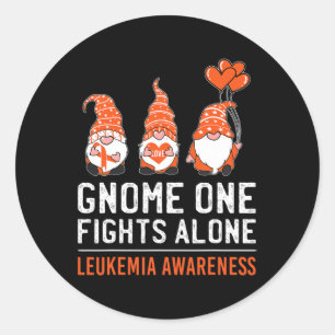 Adesivo Redondo Gnome One combate sozinho a consciência do Cancer