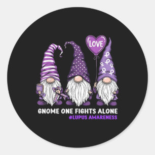 Adesivo Redondo Gnome One luta sozinho contra a consciência do lúp