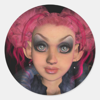 Adesivo Redondo Gnome Sticker