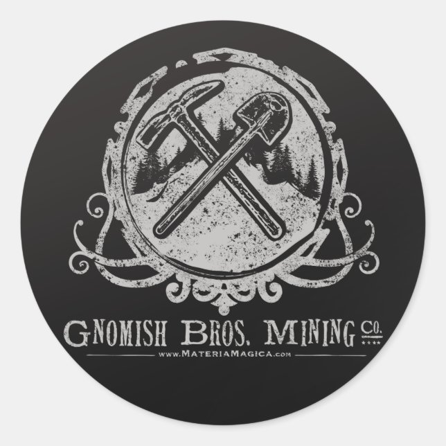 Adesivo Redondo Gnomish Sticker (Frente)