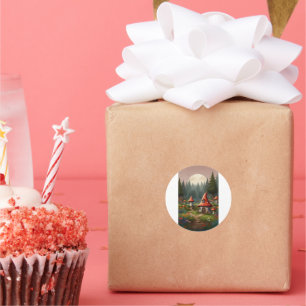 Adesivo Redondo Gnomo & Mushroom Magic