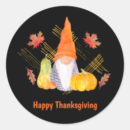 Adesivo Redondo Gnomos, Bompkins E Folhas De Água Caindo