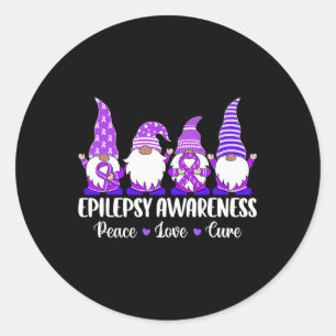 Adesivo Redondo Gnomos engraçadinhos Paz esperança ama epilepsia A