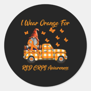 Adesivo Redondo Gnomos Eu Visto Laranja Para A Consciência Do Rsd 