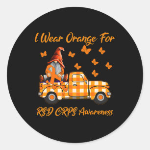 Adesivo Redondo Gnomos Eu Visto Laranja Para A Consciência Do Rsd 