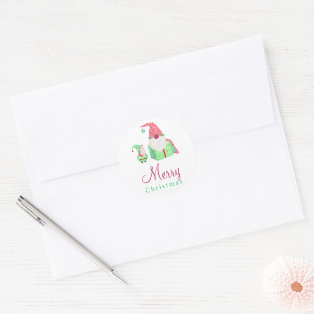 Adesivo Redondo Gnomos Sticker (Envelope)