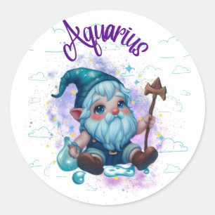 Adesivo Redondo Gnomoscope Aquarius Sticker
