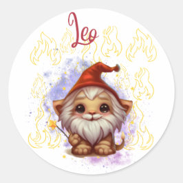 Adesivo Redondo Gnomoscópio Leo Sticker